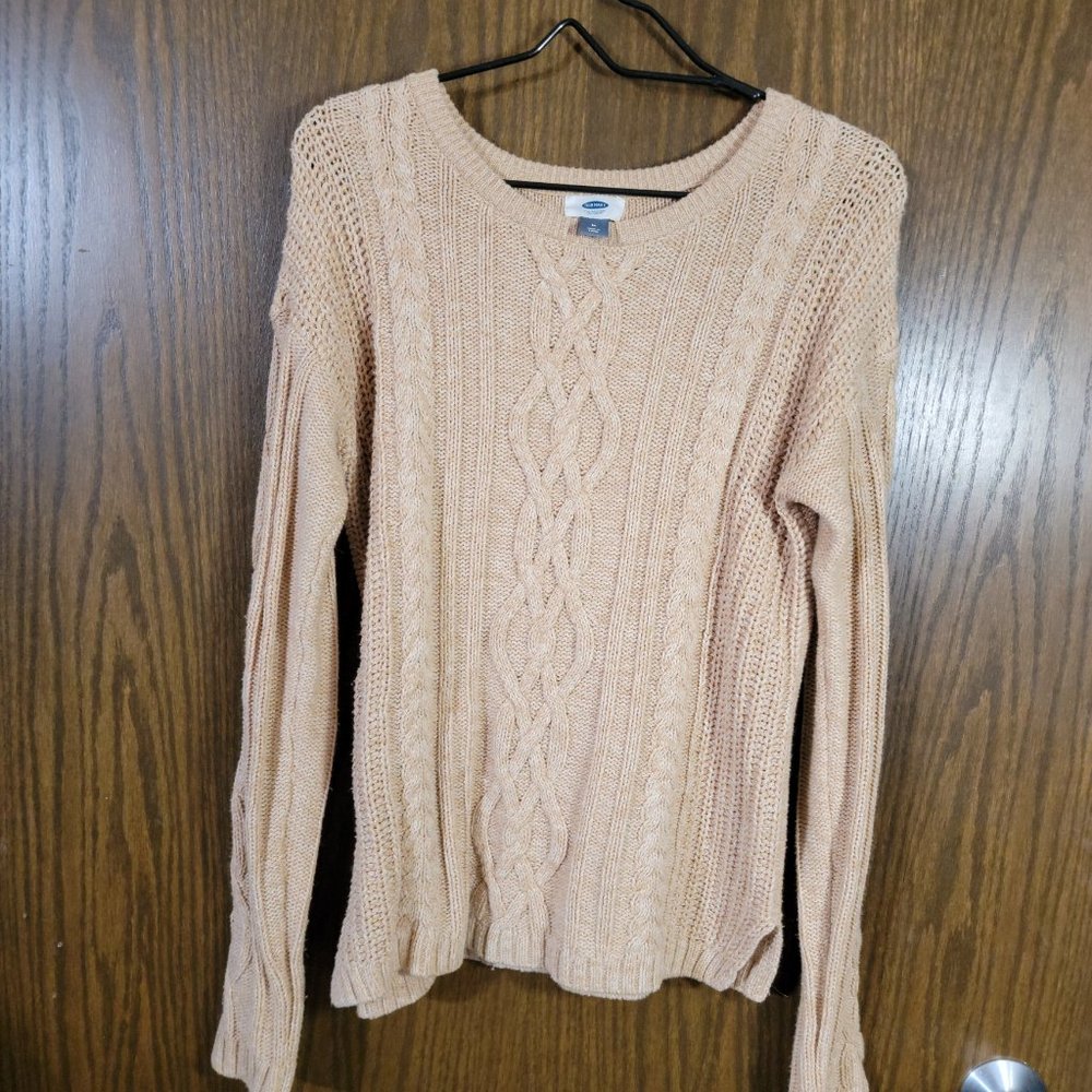 Old Navy Marigold Gold Cable Knit Sweater Size Medium